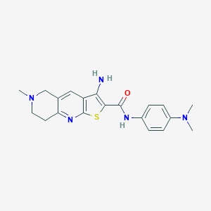 molecular formula C20H23N5OS B461216 3-amino-N-[4-(dimethylamino)phenyl]-6-methyl-5,6,7,8-tetrahydrothieno[2,3-b][1,6]naphthyridine-2-carboxamide CAS No. 697246-13-2