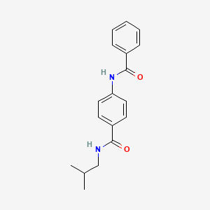 molecular formula C18H20N2O2 B4612161 4-(苯甲酰氨基)-N-异丁基苯甲酰胺 