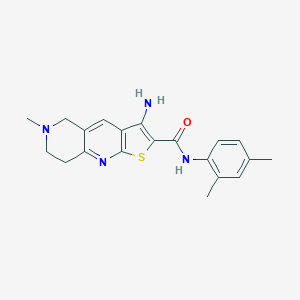 molecular formula C20H22N4OS B461217 3-amino-N-(2,4-dimethylphenyl)-6-methyl-5,6,7,8-tetrahydrothieno[2,3-b][1,6]naphthyridine-2-carboxamide 