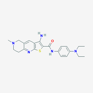 molecular formula C22H27N5OS B461218 3-amino-N-[4-(diethylamino)phenyl]-6-methyl-5,6,7,8-tetrahydrothieno[2,3-b][1,6]naphthyridine-2-carboxamide 