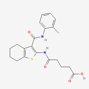 5-[(3-{[(2-methylphenyl)amino]carbonyl}-4,5,6,7-tetrahydro-1-benzothien-2-yl)amino]-5-oxopentanoic acid