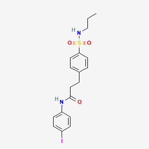 molecular formula C18H21IN2O3S B4612191 N-(4-碘苯基)-3-{4-[(丙氨基)磺酰基]苯基}丙酰胺 