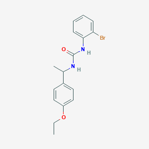 molecular formula C17H19BrN2O2 B4612195 N-(2-bromophenyl)-N'-[1-(4-ethoxyphenyl)ethyl]urea 