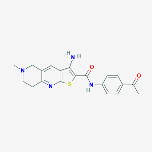molecular formula C20H20N4O2S B461220 N-(4-acetylphenyl)-3-amino-6-methyl-5,6,7,8-tetrahydrothieno[2,3-b][1,6]naphthyridine-2-carboxamide 