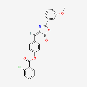 4-{[2-(3-methoxyphenyl)-5-oxo-1,3-oxazol-4(5H)-ylidene]methyl}phenyl 2-chlorobenzoate