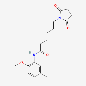 molecular formula C18H24N2O4 B4612220 6-(2,5-二氧代-1-吡咯烷基)-N-(2-甲氧基-5-甲基苯基)己酰胺 