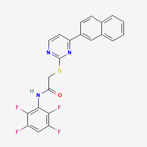 2-{[4-(2-naphthyl)-2-pyrimidinyl]thio}-N-(2,3,5,6-tetrafluorophenyl)acetamide