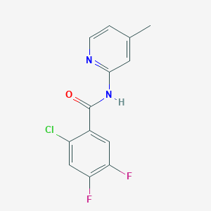 molecular formula C13H9ClF2N2O B4612247 2-chloro-4,5-difluoro-N-(4-methyl-2-pyridinyl)benzamide 