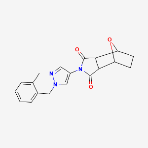 molecular formula C19H19N3O3 B4612272 4-[1-(2-methylbenzyl)-1H-pyrazol-4-yl]-10-oxa-4-azatricyclo[5.2.1.0~2,6~]decane-3,5-dione 