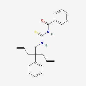 molecular formula C22H24N2OS B4612289 N-{[(2-allyl-2-phenyl-4-penten-1-yl)amino]carbonothioyl}benzamide 