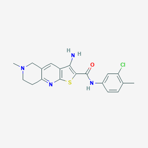 molecular formula C19H19ClN4OS B461229 3-amino-N-(3-chloro-4-methylphenyl)-6-methyl-5,6,7,8-tetrahydrothieno[2,3-b][1,6]naphthyridine-2-carboxamide 