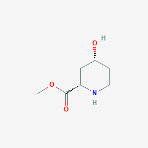 molecular formula C7H13NO3 B046123 甲基 (2S,4R)-4-羟基哌啶-2-羧酸酯 CAS No. 211058-80-9