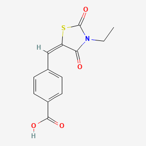 4-[(3-ethyl-2,4-dioxo-1,3-thiazolidin-5-ylidene)methyl]benzoic acid