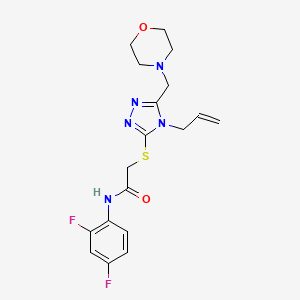 molecular formula C18H21F2N5O2S B4612305 2-{[4-allyl-5-(4-morpholinylmethyl)-4H-1,2,4-triazol-3-yl]thio}-N-(2,4-difluorophenyl)acetamide 