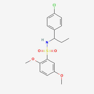 N-[1-(4-chlorophenyl)propyl]-2,5-dimethoxybenzenesulfonamide