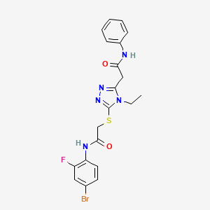 2-{[5-(2-anilino-2-oxoethyl)-4-ethyl-4H-1,2,4-triazol-3-yl]thio}-N-(4-bromo-2-fluorophenyl)acetamide