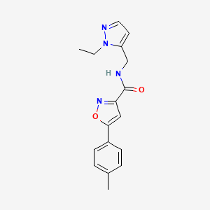 N-[(1-ethyl-1H-pyrazol-5-yl)methyl]-5-(4-methylphenyl)-3-isoxazolecarboxamide