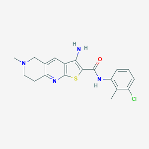 molecular formula C19H19ClN4OS B461233 3-amino-N-(3-chloro-2-methylphenyl)-6-methyl-5,6,7,8-tetrahydrothieno[2,3-b][1,6]naphthyridine-2-carboxamide 