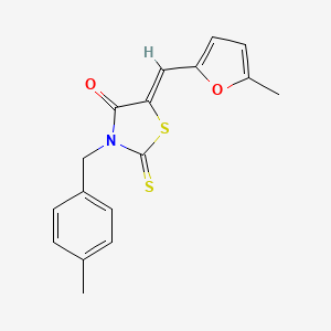 3-(4-methylbenzyl)-5-[(5-methyl-2-furyl)methylene]-2-thioxo-1,3-thiazolidin-4-one