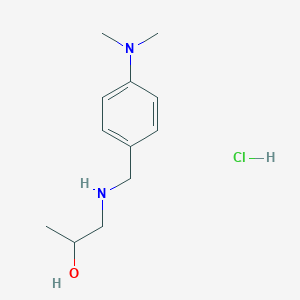 molecular formula C12H21ClN2O B4612345 1-{[4-(dimethylamino)benzyl]amino}propan-2-ol hydrochloride 