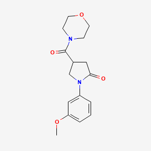 molecular formula C16H20N2O4 B4612356 1-(3-methoxyphenyl)-4-(morpholin-4-ylcarbonyl)pyrrolidin-2-one 