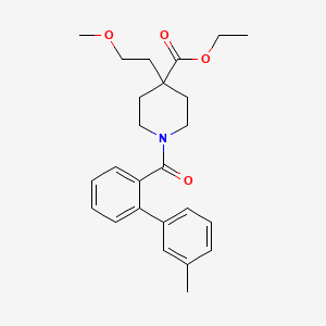 molecular formula C25H31NO4 B4612371 4-(2-甲氧基乙基)-1-[(3'-甲基-2-联苯基)羰基]-4-哌啶甲酸乙酯 