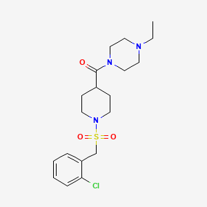 1-({1-[(2-chlorobenzyl)sulfonyl]-4-piperidinyl}carbonyl)-4-ethylpiperazine