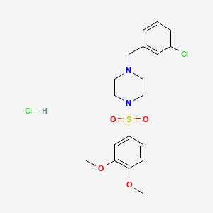 1-(3-chlorobenzyl)-4-[(3,4-dimethoxyphenyl)sulfonyl]piperazine hydrochloride