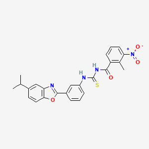 N-({[3-(5-isopropyl-1,3-benzoxazol-2-yl)phenyl]amino}carbonothioyl)-2-methyl-3-nitrobenzamide