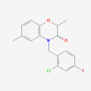 molecular formula C17H15ClFNO2 B4612428 4-(2-chloro-4-fluorobenzyl)-2,6-dimethyl-2H-1,4-benzoxazin-3(4H)-one 