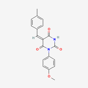 1-(4-methoxyphenyl)-5-(4-methylbenzylidene)-2,4,6(1H,3H,5H)-pyrimidinetrione