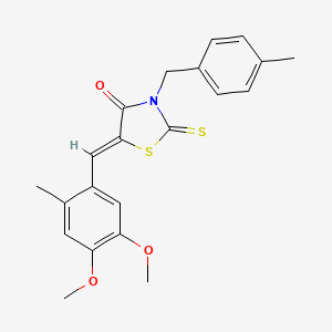 5-(4,5-dimethoxy-2-methylbenzylidene)-3-(4-methylbenzyl)-2-thioxo-1,3-thiazolidin-4-one