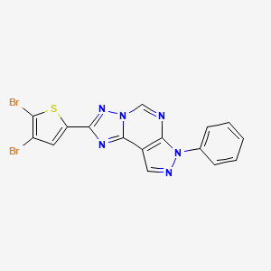 molecular formula C16H8Br2N6S B4612462 2-(4,5-dibromo-2-thienyl)-7-phenyl-7H-pyrazolo[4,3-e][1,2,4]triazolo[1,5-c]pyrimidine 