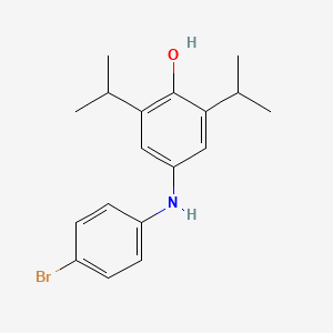 molecular formula C18H22BrNO B4612468 4-[(4-bromophenyl)amino]-2,6-diisopropylphenol 