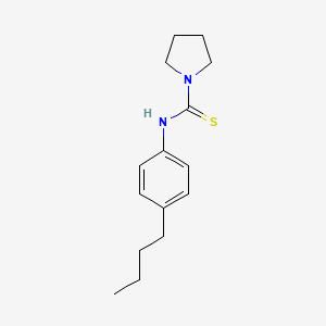 molecular formula C15H22N2S B4612472 N-(4-butylphenyl)-1-pyrrolidinecarbothioamide 