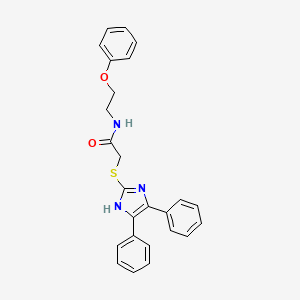 2-[(4,5-diphenyl-1H-imidazol-2-yl)thio]-N-(2-phenoxyethyl)acetamide