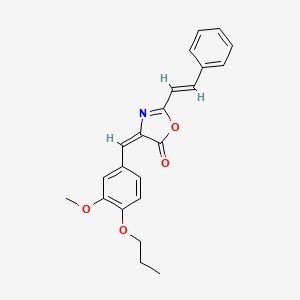 4-(3-methoxy-4-propoxybenzylidene)-2-(2-phenylvinyl)-1,3-oxazol-5(4H)-one