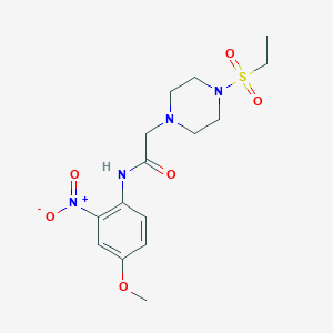 2-[4-(ethylsulfonyl)-1-piperazinyl]-N-(4-methoxy-2-nitrophenyl)acetamide