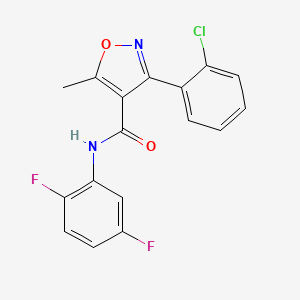 molecular formula C17H11ClF2N2O2 B4612527 3-(2-chlorophenyl)-N-(2,5-difluorophenyl)-5-methyl-4-isoxazolecarboxamide 