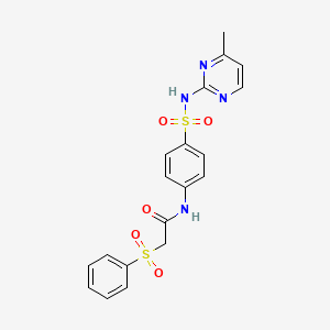 N-(4-{[(4-methyl-2-pyrimidinyl)amino]sulfonyl}phenyl)-2-(phenylsulfonyl)acetamide