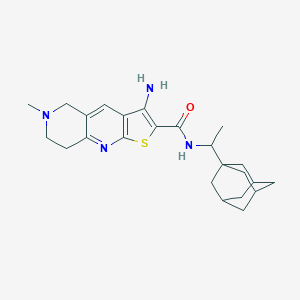 molecular formula C24H32N4OS B461256 N-[1-(1-adamantyl)ethyl]-3-amino-6-methyl-5,6,7,8-tetrahydrothieno[2,3-b][1,6]naphthyridine-2-carboxamide 