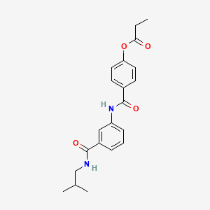 4-[({3-[(isobutylamino)carbonyl]phenyl}amino)carbonyl]phenyl propionate