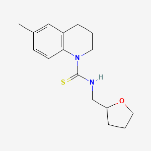 6-methyl-N-(tetrahydro-2-furanylmethyl)-3,4-dihydro-1(2H)-quinolinecarbothioamide