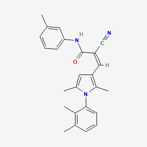 molecular formula C25H25N3O B4612587 2-cyano-3-[1-(2,3-dimethylphenyl)-2,5-dimethyl-1H-pyrrol-3-yl]-N-(3-methylphenyl)acrylamide 