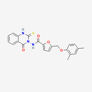 5-[(2,4-DIMETHYLPHENOXY)METHYL]-N-[4-OXO-2-SULFANYL-3(4H)-QUINAZOLINYL]-2-FURAMIDE