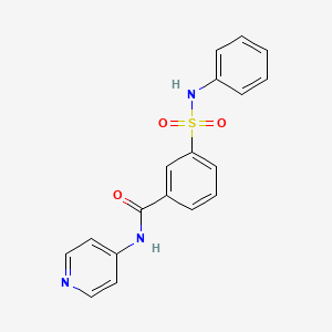 molecular formula C18H15N3O3S B4612611 3-(anilinosulfonyl)-N-4-pyridinylbenzamide 