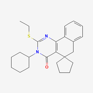 molecular formula C24H30N2OS B4612612 3-cyclohexyl-2-(ethylthio)-3H-spiro[benzo[h]quinazoline-5,1'-cyclopentan]-4(6H)-one 