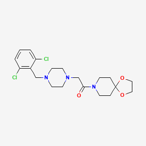 molecular formula C20H27Cl2N3O3 B4612623 8-{[4-(2,6-dichlorobenzyl)-1-piperazinyl]acetyl}-1,4-dioxa-8-azaspiro[4.5]decane 