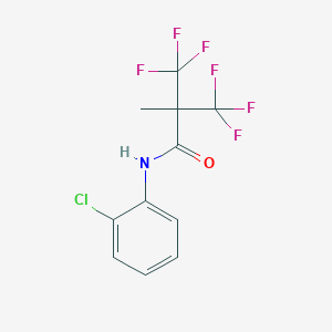 molecular formula C11H8ClF6NO B4612657 N-(2-chlorophenyl)-3,3,3-trifluoro-2-methyl-2-(trifluoromethyl)propanamide 