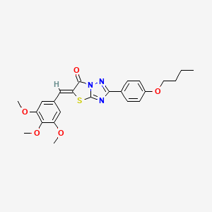 molecular formula C24H25N3O5S B4612721 2-(4-butoxyphenyl)-5-(3,4,5-trimethoxybenzylidene)[1,3]thiazolo[3,2-b][1,2,4]triazol-6(5H)-one 